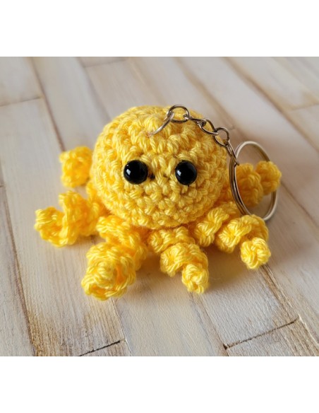 Porte clé pieuvre au crochet