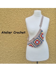 Banane multicolore au crochet