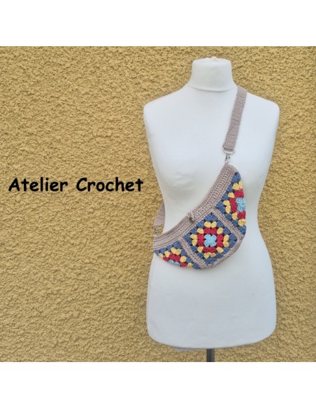 Banane multicolore au crochet