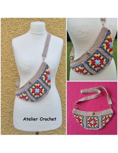 Banane multicolore au crochet