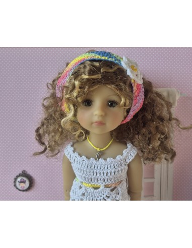 Ensemble tunique, jupe et bandeau au crochet pour poupée Ruby Red Fashion Friends