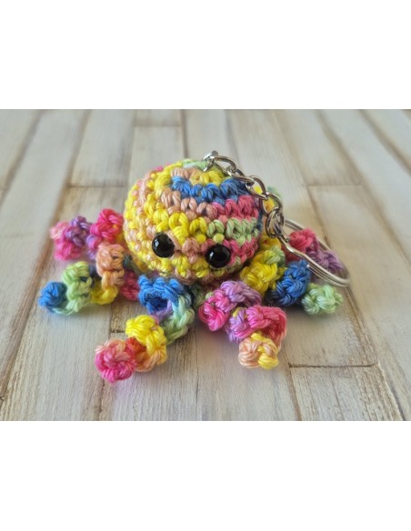 Porte clé pieuvre au crochet