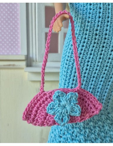 robe, sac et chapeau au crochet pour poupée Barbie