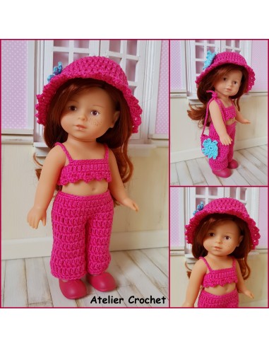 Patron PDF de crochet duo de tenues pour poupées mini corolline
