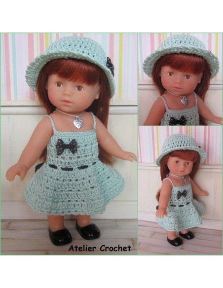Patron PDF de crochet duo de tenues pour poupées mini corolline