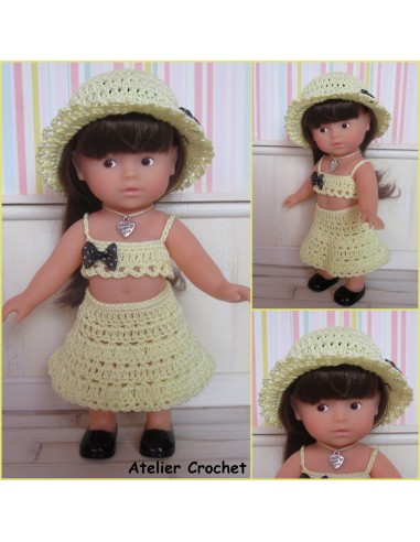 Patron PDF de crochet duo de tenues pour poupées mini corolline