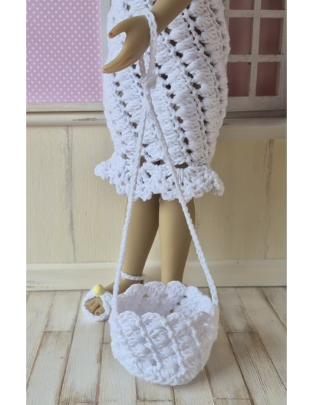 Robe, chapeau, sac et chaussures au crochet pour poupée Ruby Red Fashion Friends