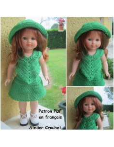 Jupe, top et chapeau patron PDF de crochet pour Marie Françoise