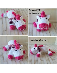 Patron PDF d'une licorne au crochet