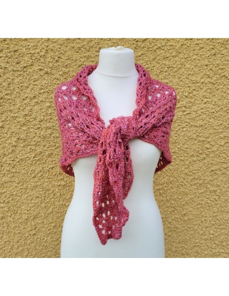 châle fait main au crochet