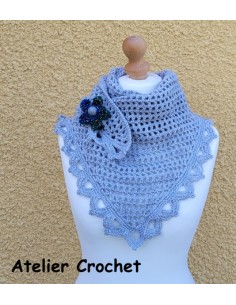 châle fait main au crochet