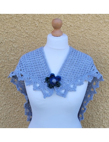 châle fait main au crochet