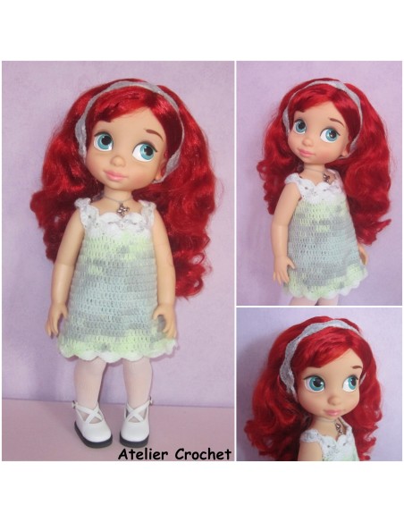 Patron PDF d'un duo de tenues au crochet pour poupée Animator