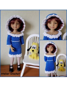 Robe et chapeau patron PDF de crochet pour poupée Ruby Red Fashion Friends 2