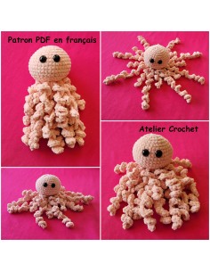 Patron PDF d'une peluche pieuvre au crochet