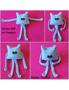 Patron PDF d'une peluche chat au crochet