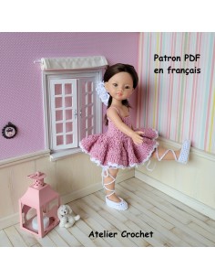 Tenue de danseuse patron PDF de crochet pour Paola Reina Las Amigas