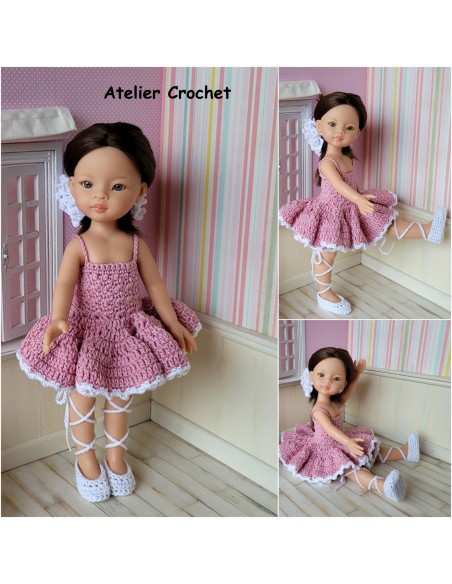 Tenue de danseuse patron PDF de crochet pour Paola Reina Las Amigas