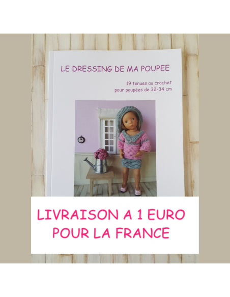 Livre de 19 patrons de crochet pour poupée de 32-34cm