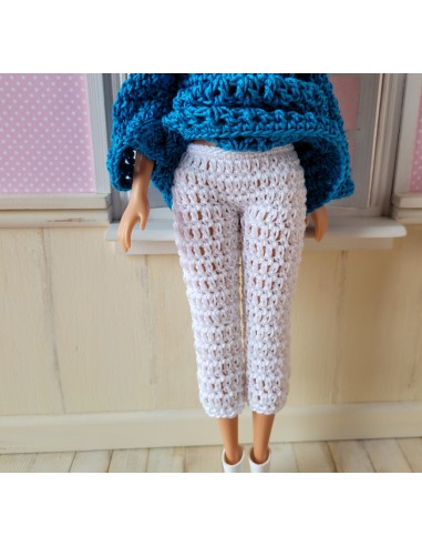 Ensemble tunique, pantalon et bandeau au crochet pour poupée Barbie