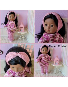 Tunique, pantalon et bandeau patron PDF de crochet pour poupée Ma Corolle 2