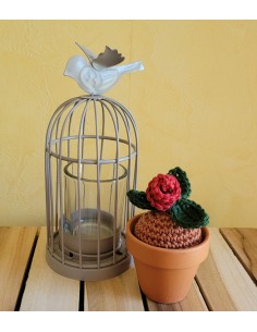 Petit rosier au crochet
