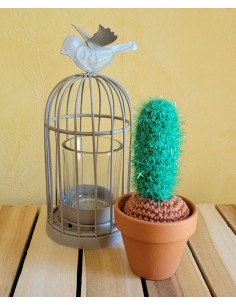 Cactus vert au crochet