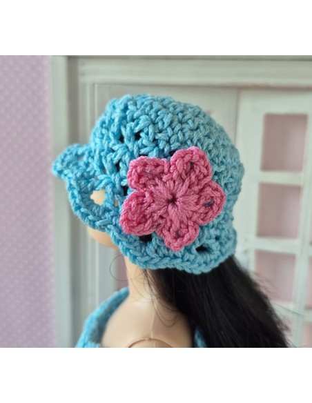 robe, sac et chapeau au crochet pour poupée Barbie Curvy