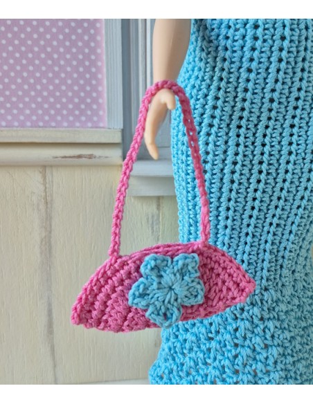 robe, sac et chapeau au crochet pour poupée Barbie Curvy