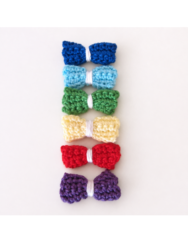 lot de 6 nœuds décoratifs au crochet