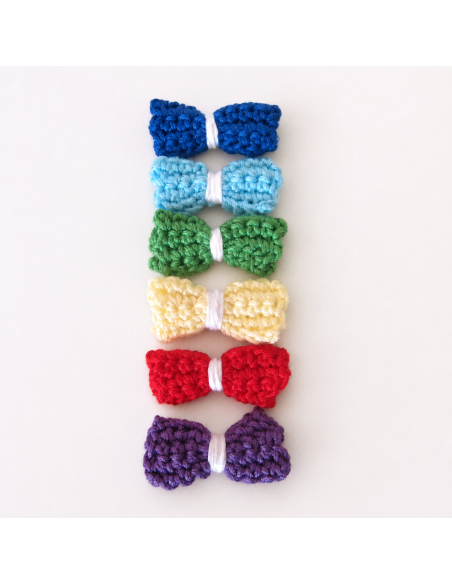 lot de 6 nœuds décoratifs au crochet