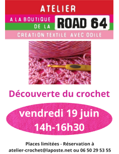cours de crochet le 19/06 à Nay 64800
