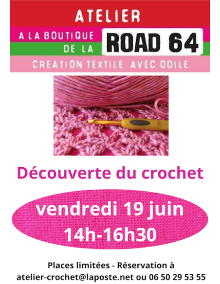 cours de crochet le 19/06 à Nay 64800
