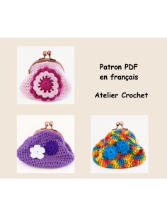 Patron PDF de 3 porte monnaie au crochet