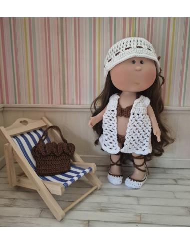 Tenue de plage au crochet pour poupée Mia Nines d'Onil