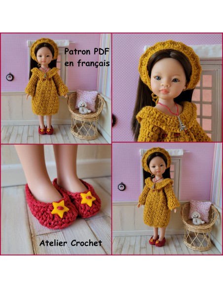 Robe, bandeau et chaussures patron PDF de crochet pour Paola Reina Las Amigas