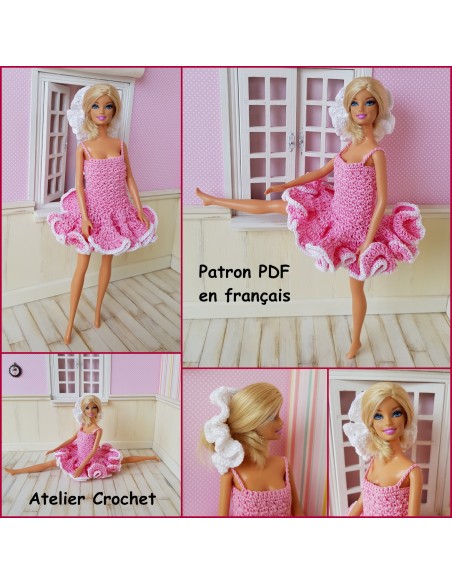 Tenue de danseuse patron PDF de crochet pour Barbie