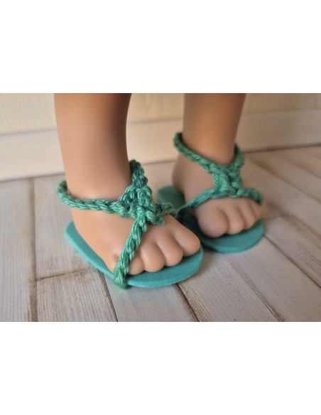 Top, culotte, jupe, bandeau et chaussures au crochet pour poupée Mia Nines d'Onil