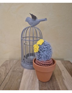 Cactus gris au crochet