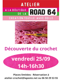 cours de crochet le 25/09 à Nay 64800