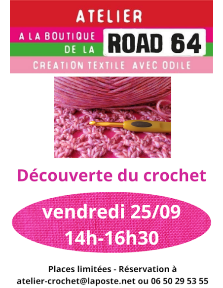 cours de crochet le 25/09 à Nay 64800