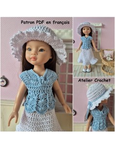 Top, jupe et chapeau patron PDF de crochet pour Paola Reina Las Amigas