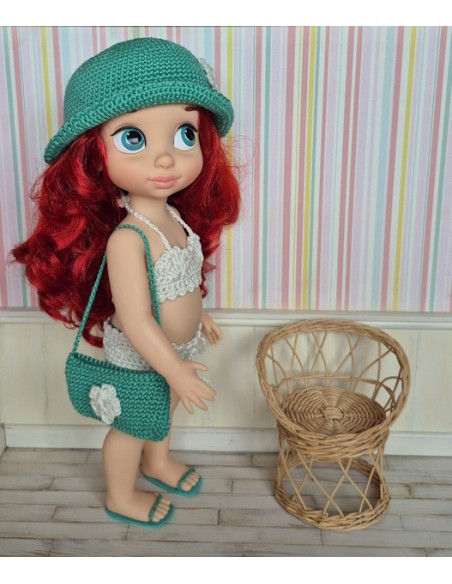 Maillot de bain, chapeau, sac et chaussures de plage pour Disney Animator