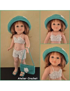 Tenue au crochet Marie-Françoise 40 cm – Ensemble Lagon 2