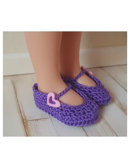 Patron PDF de 7 paires de chaussures au crochet pour poupée Paola Reina Las Amigas