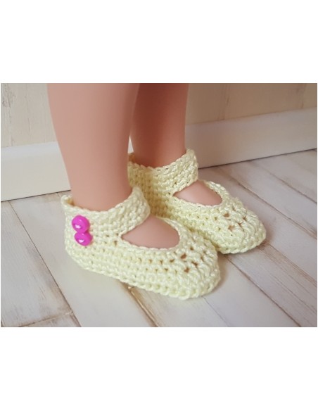 Patron PDF de 7 paires de chaussures au crochet pour poupée Paola Reina Las Amigas