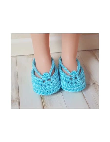 Patron PDF de 7 paires de chaussures au crochet pour poupée Paola Reina Las Amigas