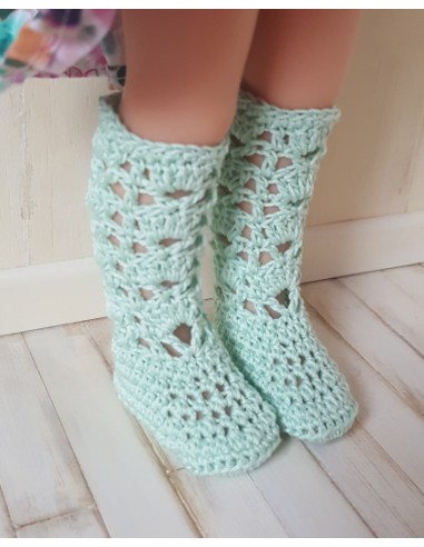Patron PDF de 7 paires de chaussures au crochet pour poupée Paola Reina Las Amigas