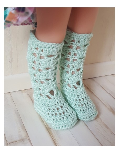 Patron PDF de 7 paires de chaussures au crochet pour poupée Paola Reina Las Amigas