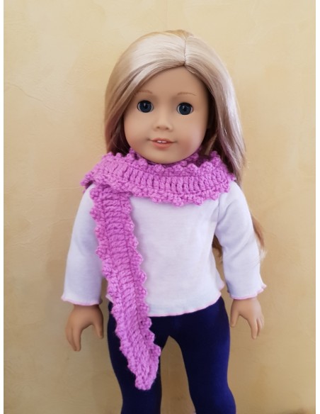 Patron PDF de 10 écharpes au crochet pour poupée American Girl ou Hannah de Götz